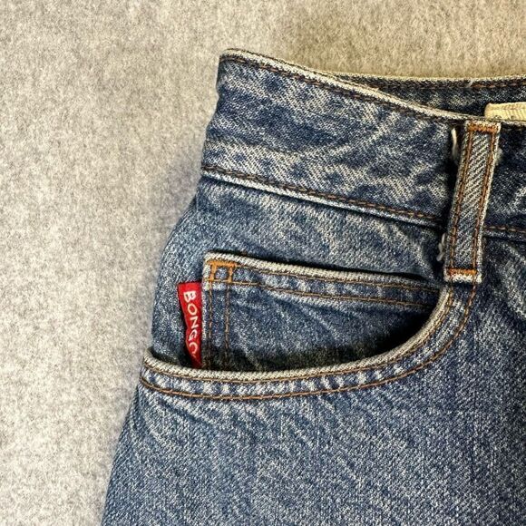 Bongo Women’s Size 7 Mom Jeans Blue Dark Wash Denim High Waist 90s Style Stretch - Picture 6 of 10